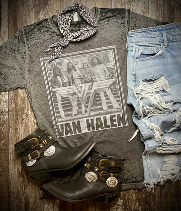 Vintage 1977 Van Halen Concert Crew T-Shirt