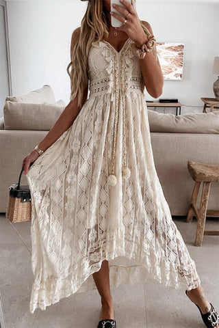 Summer lace swing maxi dress