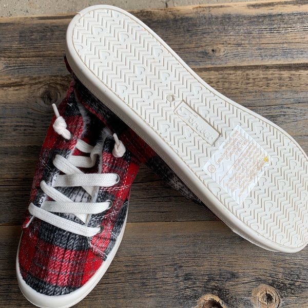 Red Plaid Sneaker