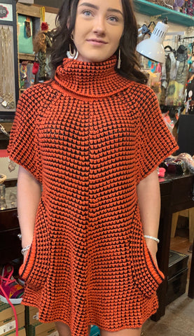 Orange and Black Knit Tunic