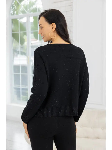 Starlight shimmer knit top