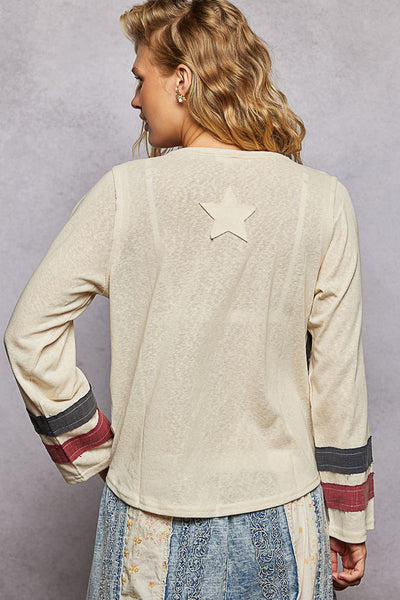 GAUZE AMERICAN SWEATER