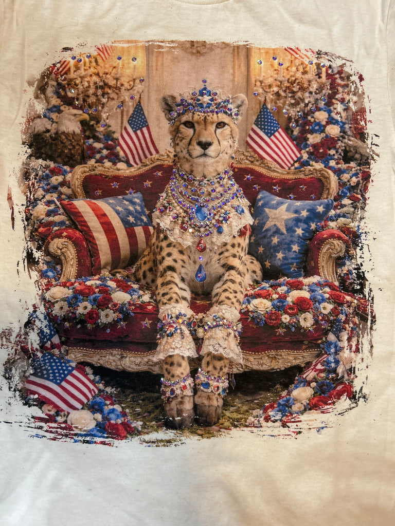PATRIOTIC CHEETAH TEE