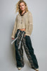 Mocha Long Sleeve V Neck Top