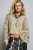Mocha Long Sleeve V Neck Top