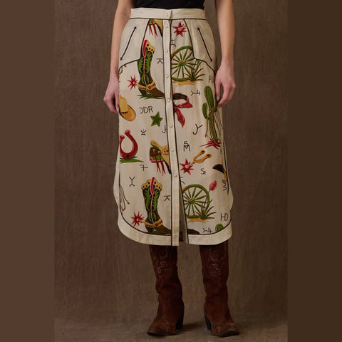 Atomic Ranch A-Line Skirt (SIZE 12)