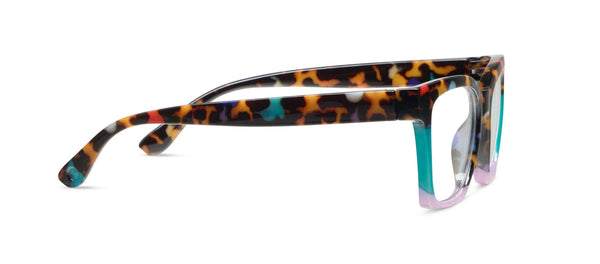 Peepers - Birdie (Blue Light): Blonde Tortoise Colorblock / Reading / 3.00