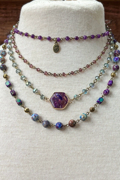 Dylan Designs - Janet Necklace Purple