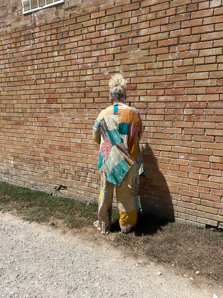 PATCHWORK WOVEN COTTON JACKET