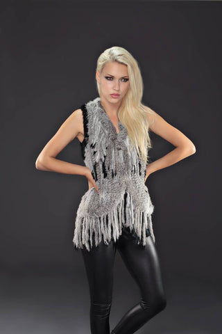 GREY FUR VEST