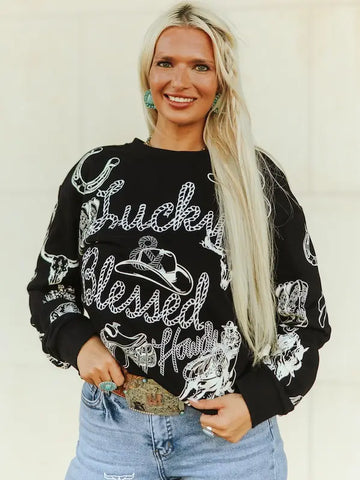 Black Western Sweatshirt