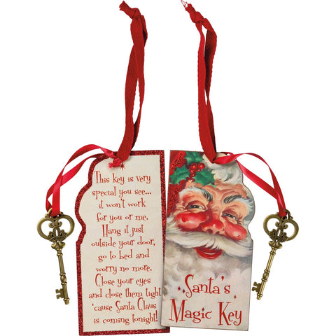Santa's Magic Key Vintage Ornament