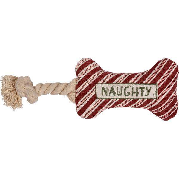 Naughty And Nice Bone Dog Toy