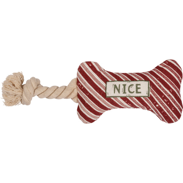 Naughty And Nice Bone Dog Toy