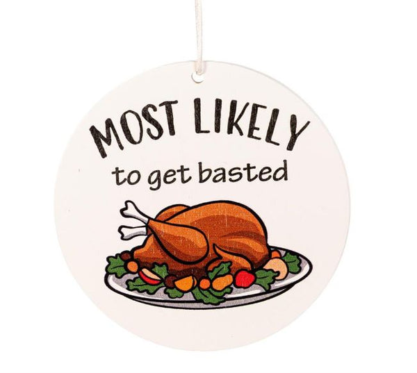 Fall Hanging Decor Wood "Most Likely to" Asst of 10