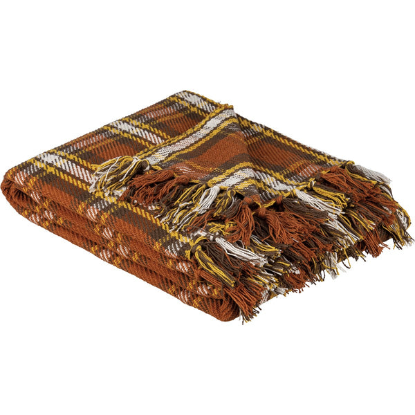 Plaid Fall Throw Blanket