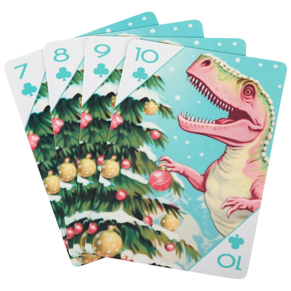Dino Christmas Playing Cards