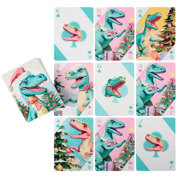 Dino Christmas Playing Cards