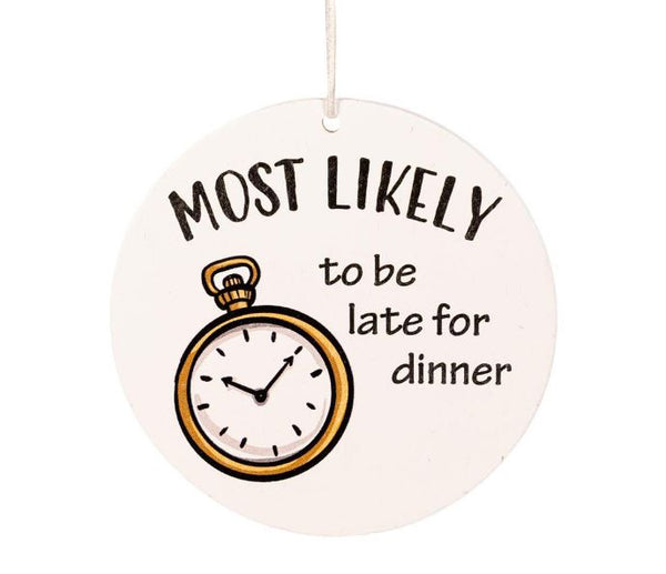 Fall Hanging Decor Wood "Most Likely to" Asst of 10