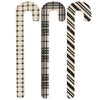Black Plaid Candy Canes