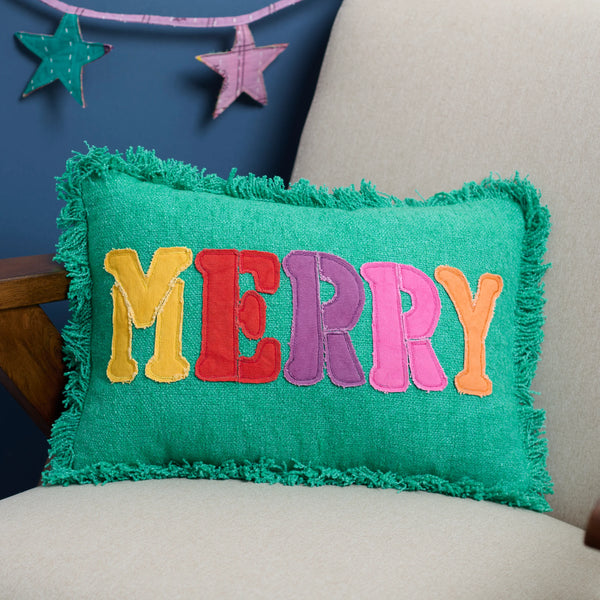 COLORFUL MERRY PILLOW