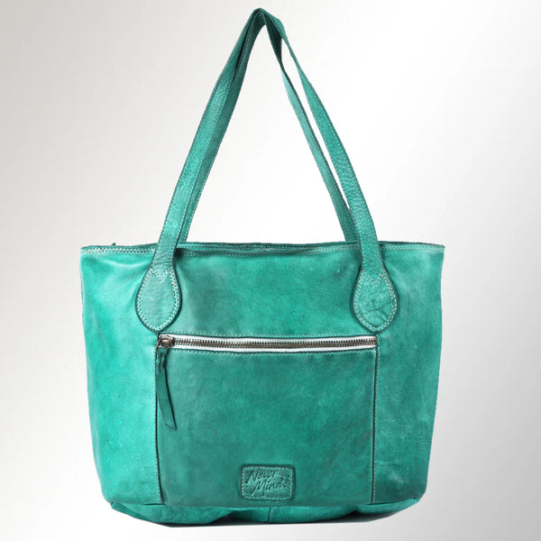 Turquoise Vintage Handmade Leather Tote