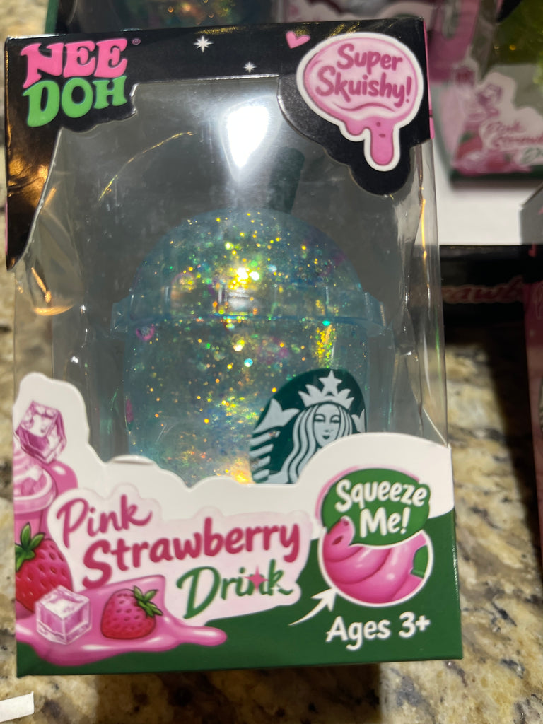 NeeDoh Pink Strawberry Drink Squishy