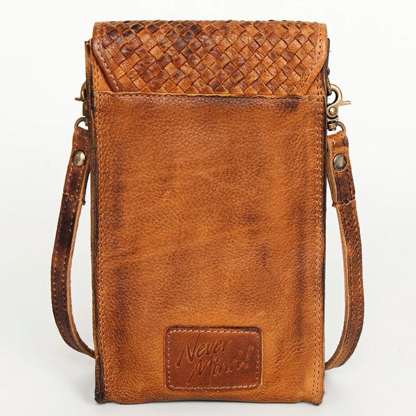 Tan Vintage Handmade Phone Crossbody