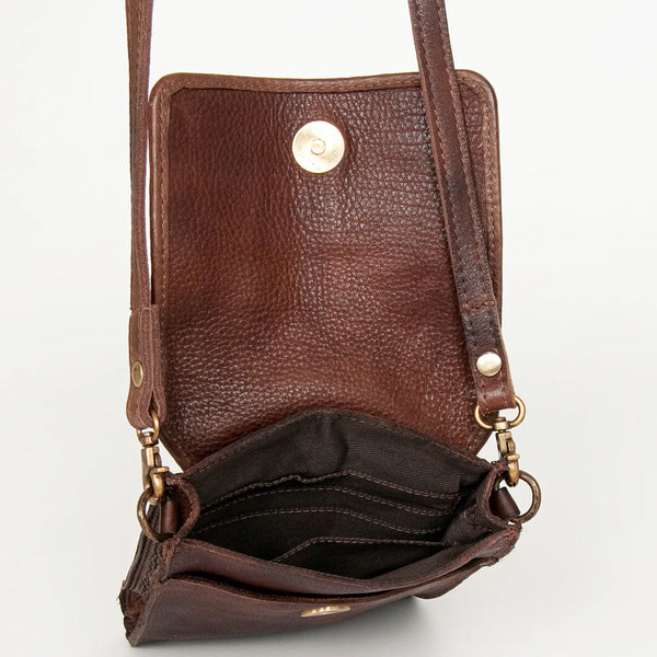 Brown Vintage Handmade Purse Crossbody