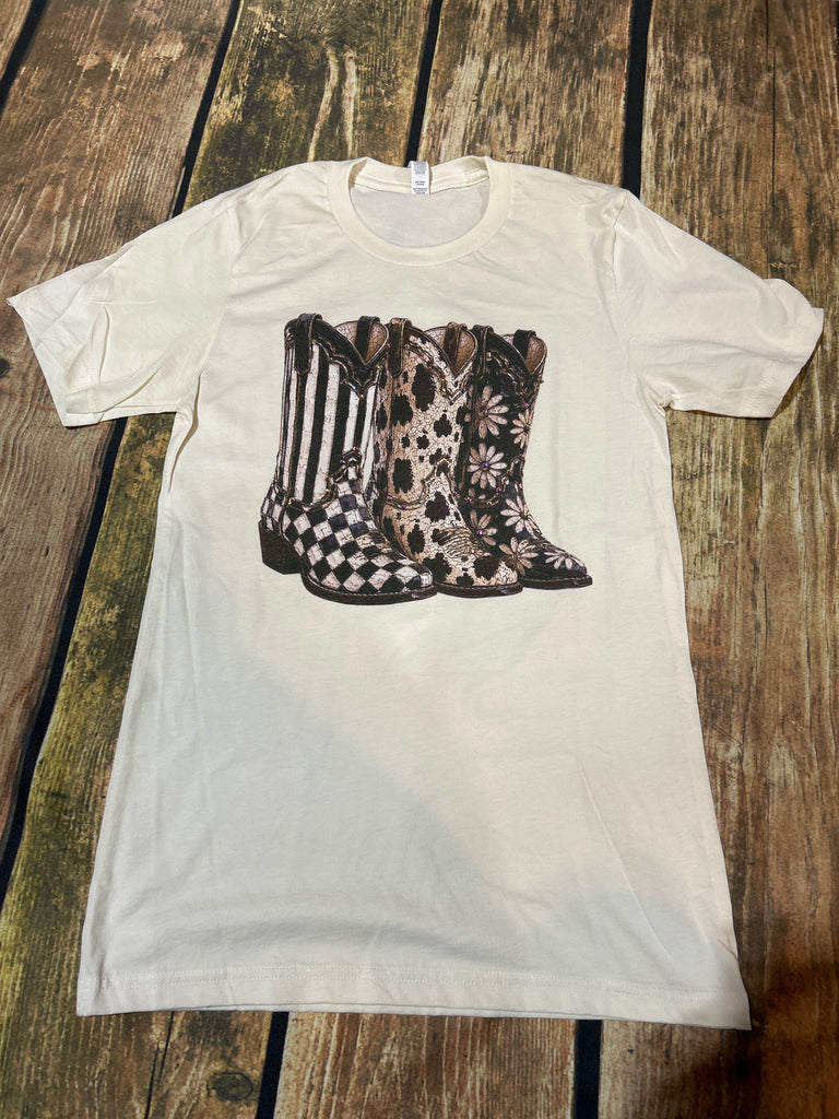3 BOOT BLING TEE