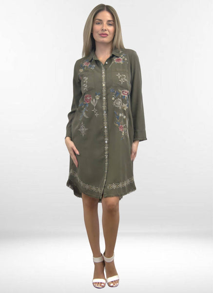 Caite & Kyla - WENDY DRESS | Best Selling Dress Style in Tencel: DESERT SAGE / L