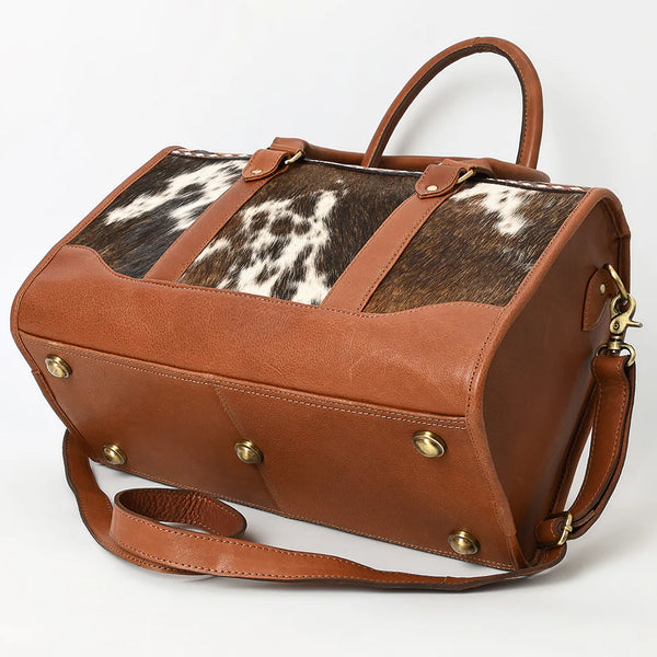 Hand Tooled Cowhide Leather Duffle