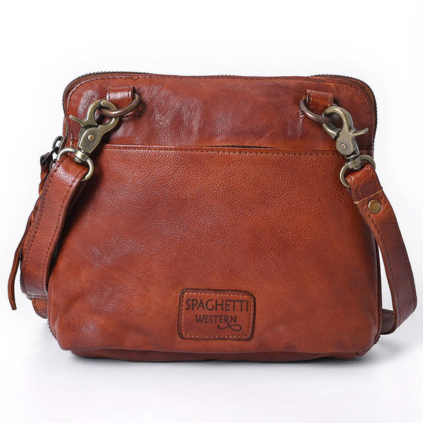 Leather Woven Crossbody