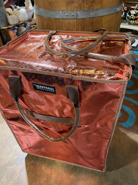 Large Rose Gold Metallic EasyHaul Rolling Foldable Tote Bag
