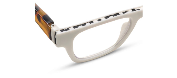 Peepers - Bernadette (Blue Light): White/Tokyo Tortoise / Reading / 3.00