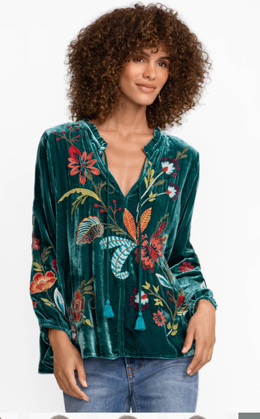 ISABELLA VELVET FIELD BLOUSE