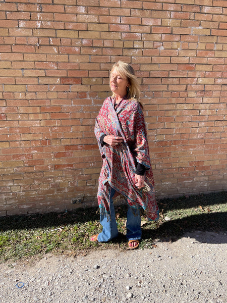 Burgundy Love Jay Poncho