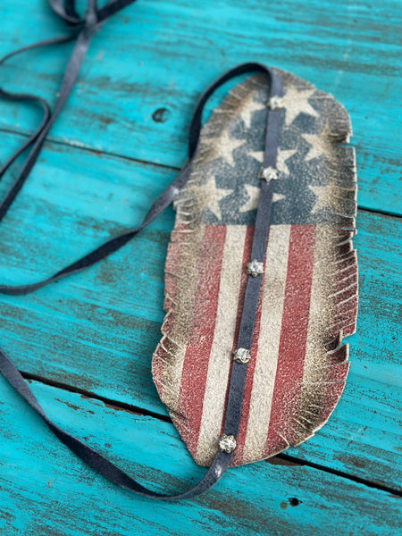 Large Feather Flag Hatband (2 Styles)