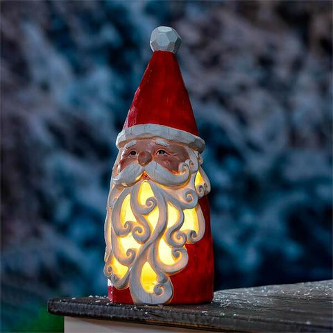 HEARTFELT CHEER GARDAN SANTA STATUE 16'H