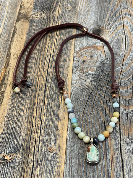 Leather Stone chokers 5 styles