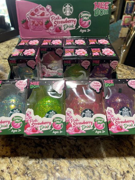 NeeDoh Pink Strawberry Drink Squishy
