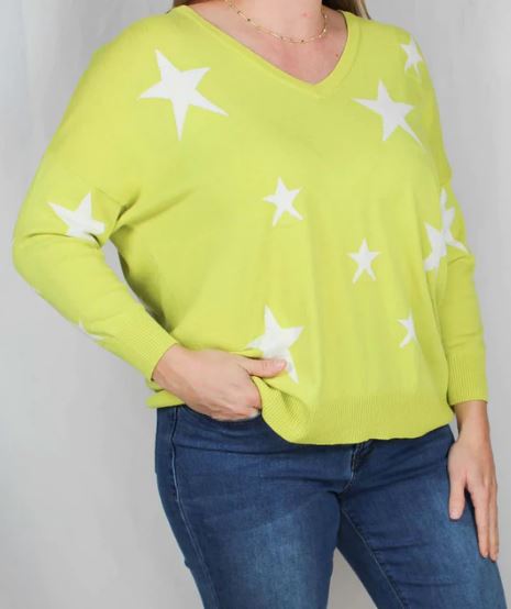 V-neck Star Sweater