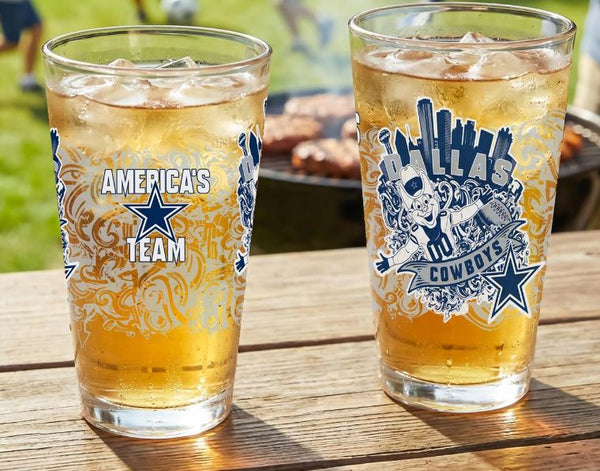 Texas Sports Glass Tumbler Set- 4 Teams