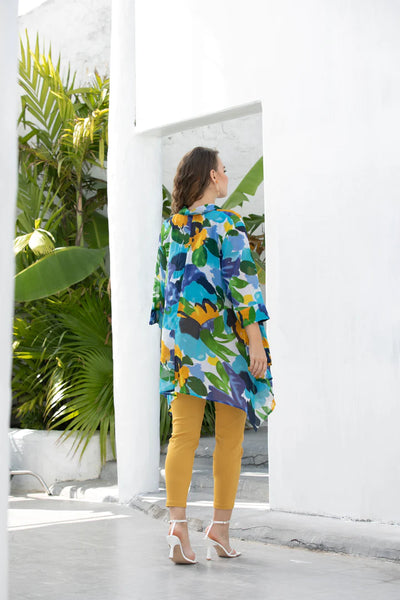 GOLDIE'S PRINTED COTTON TOP O/S