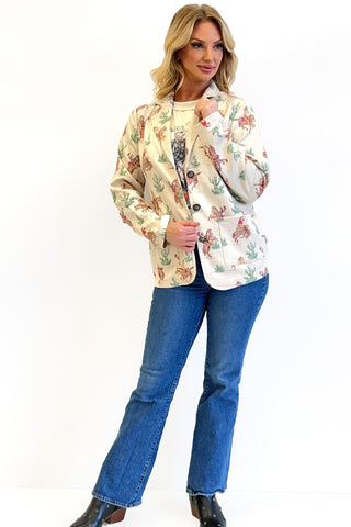 WESTERN COLLAGE BLAZER