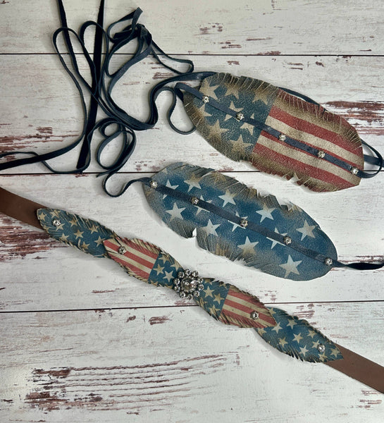Large Feather Flag Hatband (2 Styles)