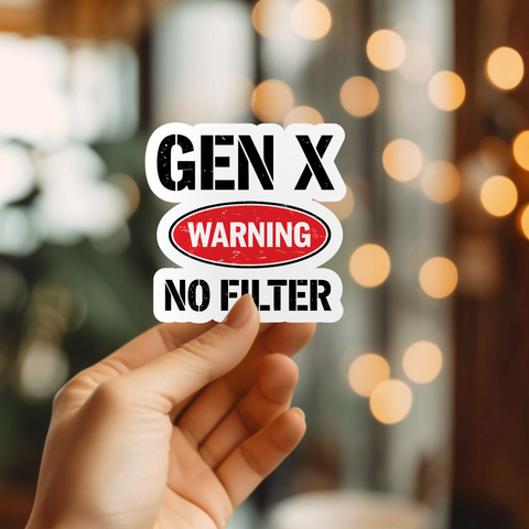 Funny Gen X Vinyl Sticker