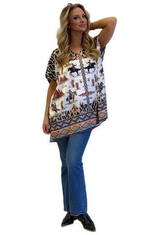 Western Cheetah Poncho