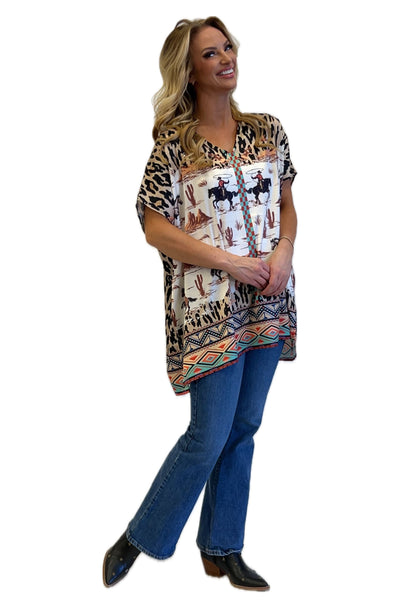 Western Cheetah Poncho