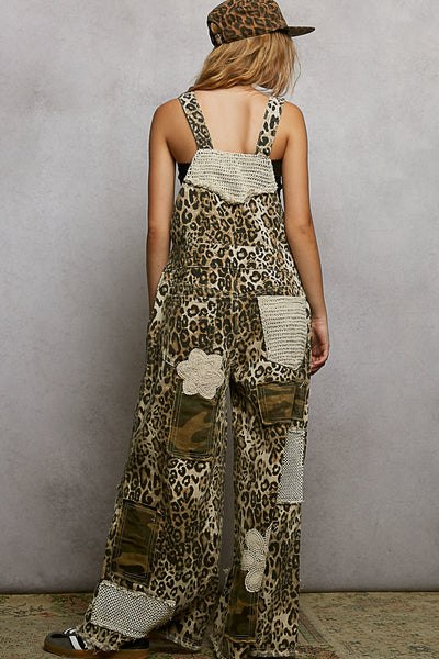 Sand Leopard Patch Overalls